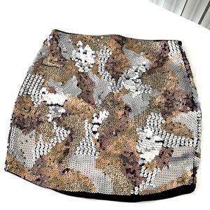 EXPRESS Sequined Mini Skirt